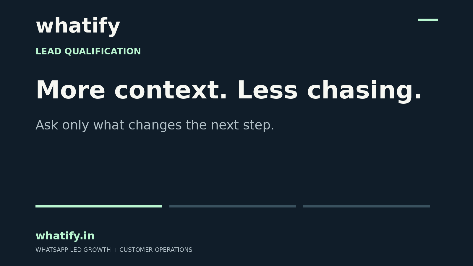 WhatsApp Lead Qualification: Build a Reliable Sales Handoff